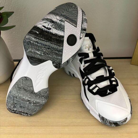 Nike Air Jordan Zion Williamson 1 Tb White Black Oreo Dc4208-100 size 4.5 new - Picture 9 of 14